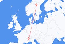 Flights from Sveg, Sweden to Turin, Italy