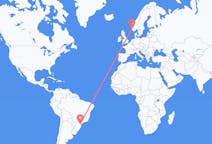 Flyrejser fra Curitiba, Brasilien til Haugesund, Norge