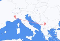 Fly fra Skopje til Cuneo
