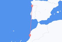 Vluchten van Agadir, Marokko naar Porto, Portugal