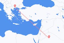 出发地 沙特阿拉伯出发地 阿尔焦夫地区目的地 希腊卡瓦拉的航班