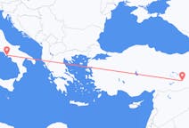 Flyrejser fra Diyarbakır, Tyrkiet til Napoli, Italien