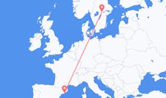 Flyg från Barcelona, Spanien till Örebro, Sverige
