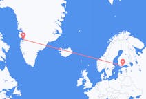 Flights from Helsinki, Finland to Qasigiannguit, Greenland