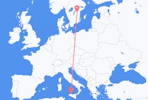 Loty z Palermo, Włochy do Linköping, Szwecja