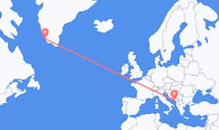 Flyrejser fra Tivat, Montenegro til Paamiut, Grønland