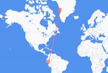 Flyreiser fra Lima, Peru til Aasiaat, Grønland