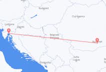 Flyreiser fra Rijeka, Kroatia til București, Romania