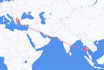 Flyreiser fra Kawthaung Township, Myanmar (Burma) til Athen, Hellas