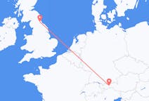 Fly fra Durham, England til Innsbruck