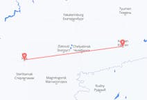 Vols depuis la ville de Kourgan (Oblast de Kourgan) vers la ville d'Oufa