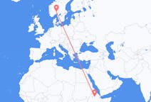 Flyrejser fra Lalibela til Oslo
