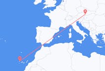 Vluchten van Bratislava, Slowakije naar La Palma (ort i Mexiko, Guanajuato, Salamanca), Spanje