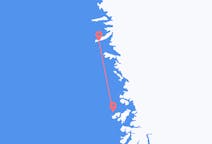 グリーンランドのヌースアクから、グリーンランドのウペルナビクまでのフライト