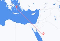 Fly fra Al-`Ula til Naxos