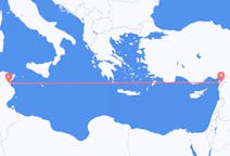 เที่ยวบิน จาก เอนฟิดา, ตูนิเซีย ไปยัง จังหวัดหทัย, ตุรกี
