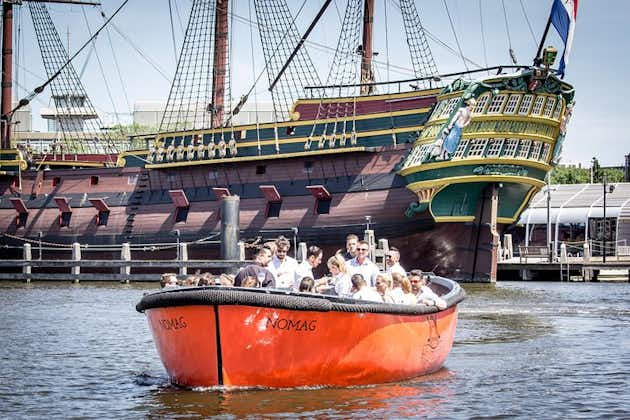 Amsterdamse privéboottocht met schipper, hamburger en bier
