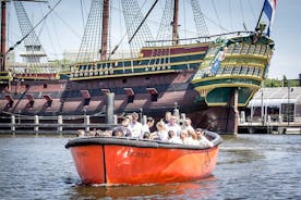 Amsterdamse privéboottocht met schipper, hamburger en bier