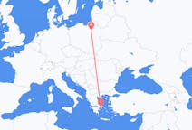 Vluchten van Szczytno, Polen naar Athene, Griekenland