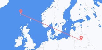Flights from Belarus to Faroe Islands