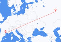 Fly fra Kazan til Béziers