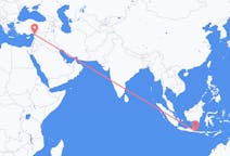 Flyreiser fra Banyuwangi, Indonesia til Hatay Province, Tyrkia