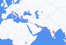 Flights from Kadapa, India to Bastia, France