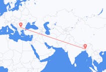 インド、 アガルタラから、インド、ソフィアへ行きのフライト