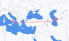 투르크메니스탄 투르크멘바시에서 출발해 이탈리아 라메지아 테르메에게(으)로 가는 항공편