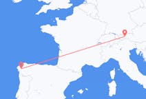 Flyg från Innsbruck till Santiago de Compostela