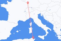 Flyrejser fra Tunis, Tunesien til Strasbourg, Frankrig