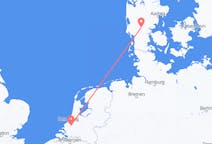 Loty z Rotterdamie, Holandia do Billund, Dania