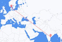 Flyreiser fra Vijayawada, India til Aalborg, Danmark