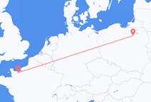 Flyg från Caen, Frankrike till Szczytno, Polen