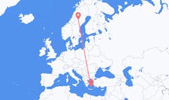 Flights from Vilhelmina, Sweden to Santorini, Greece