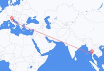 Flyg från Myeik, Myanmar, Myanmar (Burma) till Perugia, Italien