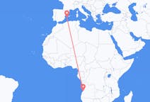 Flyreiser fra Catumbela, Angola til Ibiza, Spania