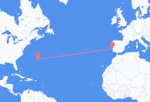 Fly fra Bermuda til Lissabon