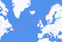 Flights from St. John s to Trondheim