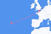 Flights from Flores Island, Portugal to Caen, France