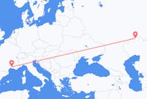 Flüge von Oral, Kasachstan nach Nîmes, Frankreich