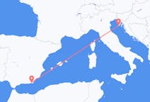 クロアチアのプーラから、スペインのアルメリアまでのフライト