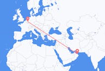 Flyg från Muscat, Oman till Liege, Belgien