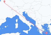 Flyrejser fra Santorini, Grækenland til Paris, Frankrig
