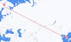 Flyreiser fra Jinju, Sør-Korea til Rovaniemi, Finland