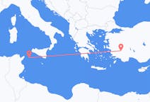 Vols depuis la ville de Pantelleria vers la ville de Denizli