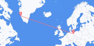 Lennot Saksasta Grönlantiin