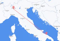Vluchten van Bari, Italië naar Milaan, Italië