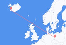Vluchten van Zielona Góra naar Reykjavík