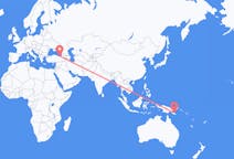 Flyreiser fra Tufi, Papua Ny-Guinea til Trabzon, Tyrkia